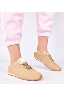 Smėlio spalvos sportbačiai su baltu akcentu Birna