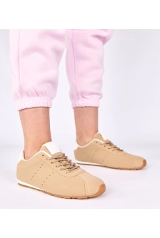 Smėlio spalvos sportbačiai su baltu akcentu Birna