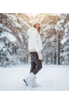 Baltos spalvos Žieminiai ant niskim kulno Su Užtraukiamu Raišteliu Sophie