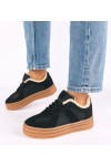 Juodi „Sneakers Stiliaus“ kelnės su kailio pamušalu „Kelsi“ Juodi „Sneakers Stiliaus“ kelnės su kailio pamušalu „Kelsi“
