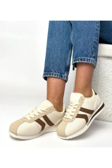 Smėlio ir rudos spalvos sportiniai bateliai Camille