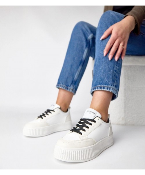 Juodai balti Solange platforminiai sportbačiai