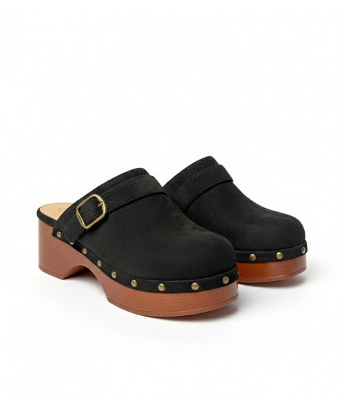 Juodos ekosuede šlepetės Floriane