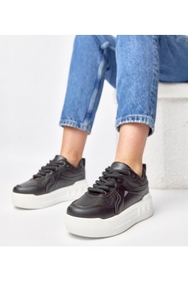 Juodi Sneakers Stiliaus Ant Platformos Alessandra