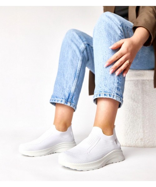 Balti "Gaia" medžiaginiai šlepetės