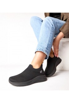 Juodi "Gaia" medžiaginiai šlepetės