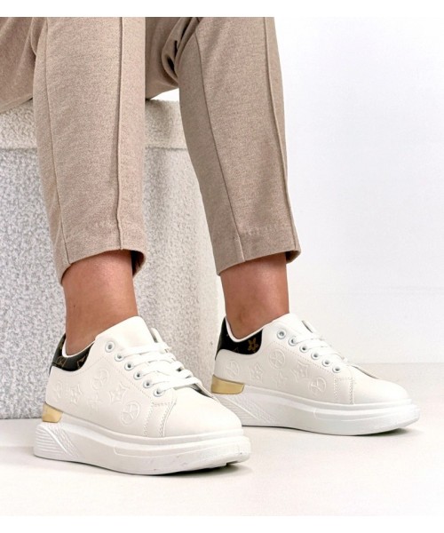 Baltos spalvos "Peyton" reljefiniai sportbačiai