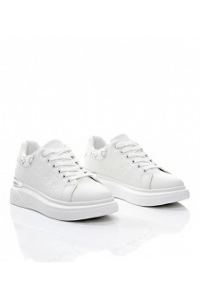 Baltos spalvos "Peyton" reljefiniai sportbačiai