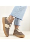 Ciemnobrązowe Odiniai Sneakers Stiliaus Na platformos Filippo