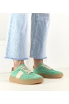 Žalios Spalvos Odiniai Sneakers Stiliaus Na platformos Filippo