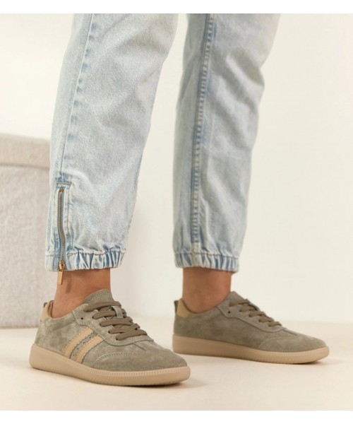 Chaki spalvos odiniai sportbačiai Filippo