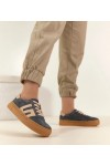 Pilkos Spalvos Odiniai Sneakers Stiliaus Na platformos Filippo
