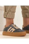 Pilkos Spalvos Odiniai Sneakers Stiliaus Na platformos Filippo