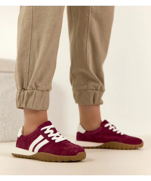 Bordowe Odiniai Sneakers Stiliaus Filippo