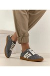 Pilkos Spalvos Odiniai Sneakers Stiliaus Filippo