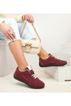 Bordowe Sneakers Stiliaus Laisvalaikio batai Damskie Amaryllis