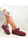 Bordowe Sneakers Stiliaus Laisvalaikio batai Damskie Amaryllis
