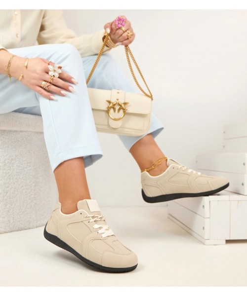 Smėlio spalvos sportbačiai Sportbačiai Moteriški sportbačiai Amaryllis