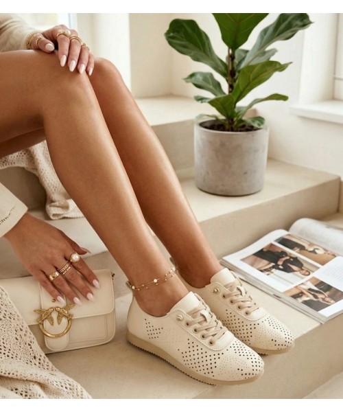 Smėlio Spalvos Sneakers Stiliaus Laisvalaikio batai Ažūriniai Elowen