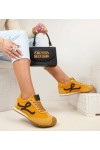 Geltonos spalvos sportiniai bateliai, laisvalaikio stiliaus moteriški „Barefoot“ bateliai