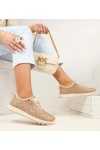 Smėlio Spalvos Ažūriniai Įsispiriamos Sneakersy SIone