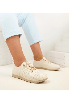 Smėlio spalvos ažūriniai lengvi Zinnia teniso bateliai