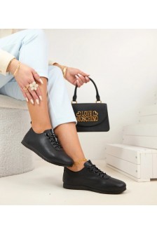 Juodi ažūriniai lengvi Zinnia teniso bateliai