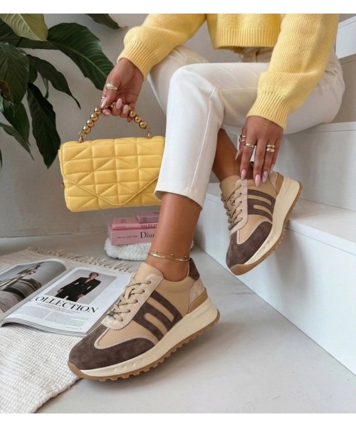 Rudi odiniai platforminiai sportbačiai Filippo