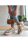 Smėlio Spalvos Odiniai Sneakers Stiliaus Na platformos Filippo