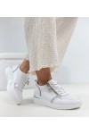 Balti odiniai "Cambell" nėriniuoti sportbačiai