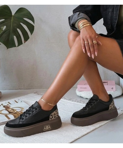 Juodos odos platforminiai sportbačiai Cambell