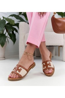 Rudos elegantiškos "Gia" šlepetės