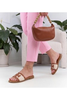 Rudos elegantiškos "Gia" šlepetės