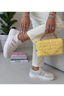 Smėlio spalvos Cambell natūralios odos sportbačiai