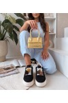 Juodi „Sneakers“ stiliaus bateliai su platforma „Oktawia“