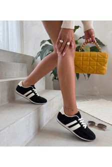 Juodi Sneakers Stiliaus dekoruoti Cyrkoniami Sybilla