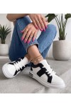 Balti-Juodi Sneakers Stiliaus Perforowane Sophia