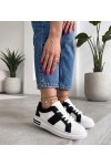 Balti-Juodi Sneakers Stiliaus Perforowane Sophia