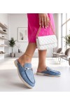 Tamsiai mėlynos spalvos „Mules Autumn“ tipo šlepetės