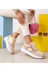 Smėlio Spalvos Sneakers Stiliaus Na platformos Su Suwakiem Nicoletta