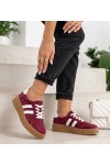Bordo spalvos odiniai „Filippo“ sportiniai bateliai DP6776/26