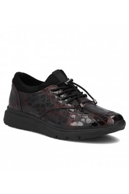 Bordo spalvos odiniai bateliai „Filippo“ DP7117/26