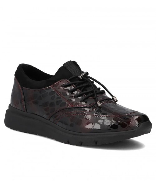Bordo spalvos odiniai bateliai „Filippo“ DP7117/26