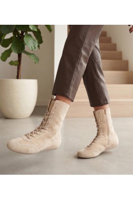 Smėlio spalvos Sneakers Stiliaus Ocieplane Wiązane Nolaste