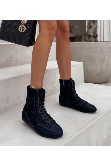 Juoda Sneakers Stiliaus Ocieplane Za Kostkę Pioana
