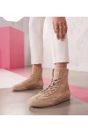 Smėlio spalvos „Sneakers“ stiliaus, su apšiltintu kulkšnies apvadu, „Pioana“