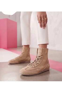 Smėlio spalvos Sneakers Stiliaus Ocieplane Za Kostkę Pioana