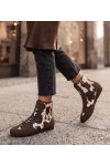 Ruda Sneakers Stiliaus Za Kostkę W Krowi Print Pioana