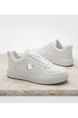 Baltas Sneakers Stiliaus Na platformos Su Serduszkiem Aladina