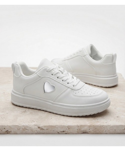 Baltas Sneakers Stiliaus Na platformos Su Serduszkiem Aladina